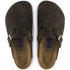 BIRKENSTOCK Boston Mocha Suede Sfb Unisex Slides